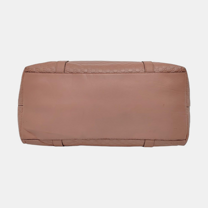 GUCCI Microguccissima Pink Calfskin Monogram Embossed Single Shoulder Tote Bag Crossbody Handbag Golden hardware-(SKU)-952396847
