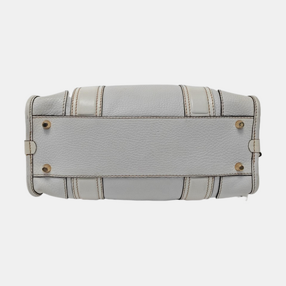BURBERRY Minford Small size White Cowhide Single Shoulder Handbag Crossbody Bag Golden hardware Removable shoulder strap-(SKU)-952428263