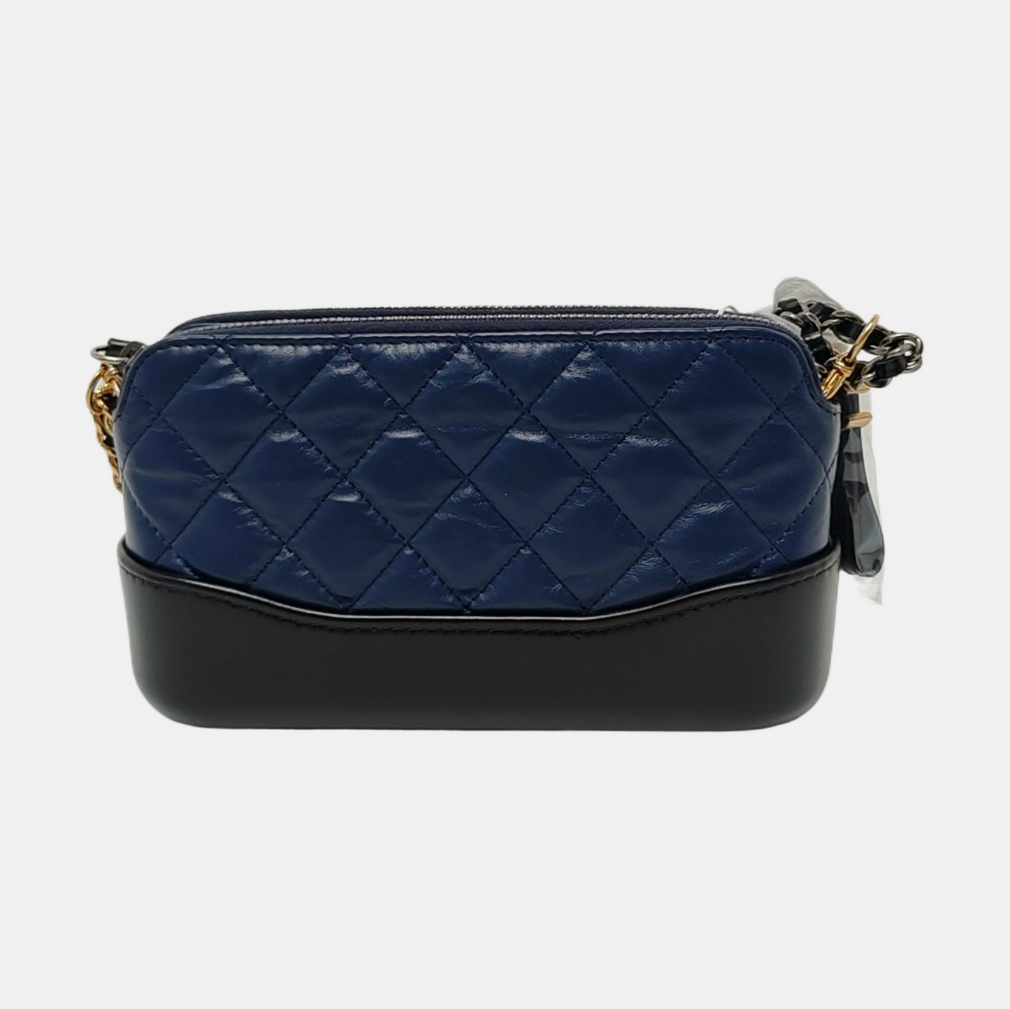 CHANEL GABRIELLE Mini Blue Calfskin Quilted Pattern Gabby Bag Crossbody Shoulder Bag Sling Bag Gold Silver Ruthenium Hardware 25 Clasp Removable Strap-(SKU)-952635545