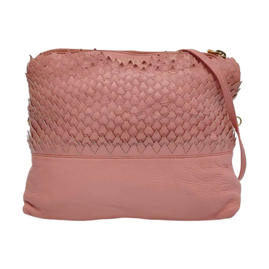 BURBERRY Pink Leather Single Shoulder Bag, Crossbody Golden hardware Removable shoulder strap-(SKU)-952753489