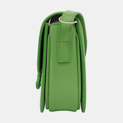 CELINE TRIOMPHE Small Green Calfskin Quilted Crossbody Shoulder Bag Golden Hardware-(SKU)-952956931