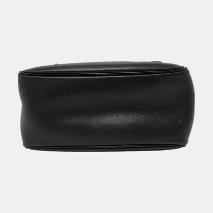 LOUIS VUITTON YARANGA Black Leather Embossed Single Shoulder Bag Tote Silver Hardware-(SKU)-942031838