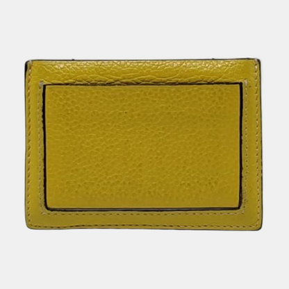 CELINE Yellow Cowhide Card Case-(SKU)-952996653