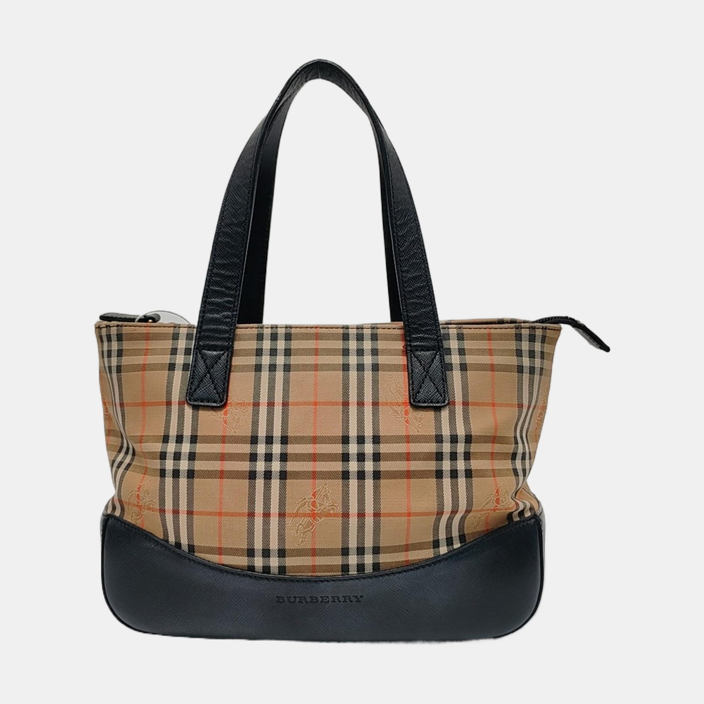 BURBERRY HaymarketBrown Canvas Warhorse Plaid Tote Bag-(SKU)-952477003