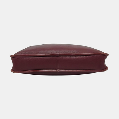 LOEWE Toledo Burgundy Cowhide Tote Handbag Silver Hardware-(SKU)-952969299