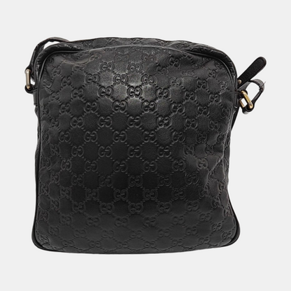 GUCCI GG Imprime Brown Leather Vintage Shoulder and Crossbody Bag Golden hardware-(SKU)-953018922