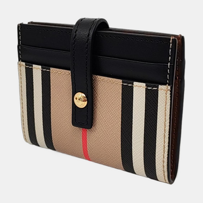 BURBERRY Folding Card Yellow Coated Canvas Wallet Golden hardware-(SKU)-953081006