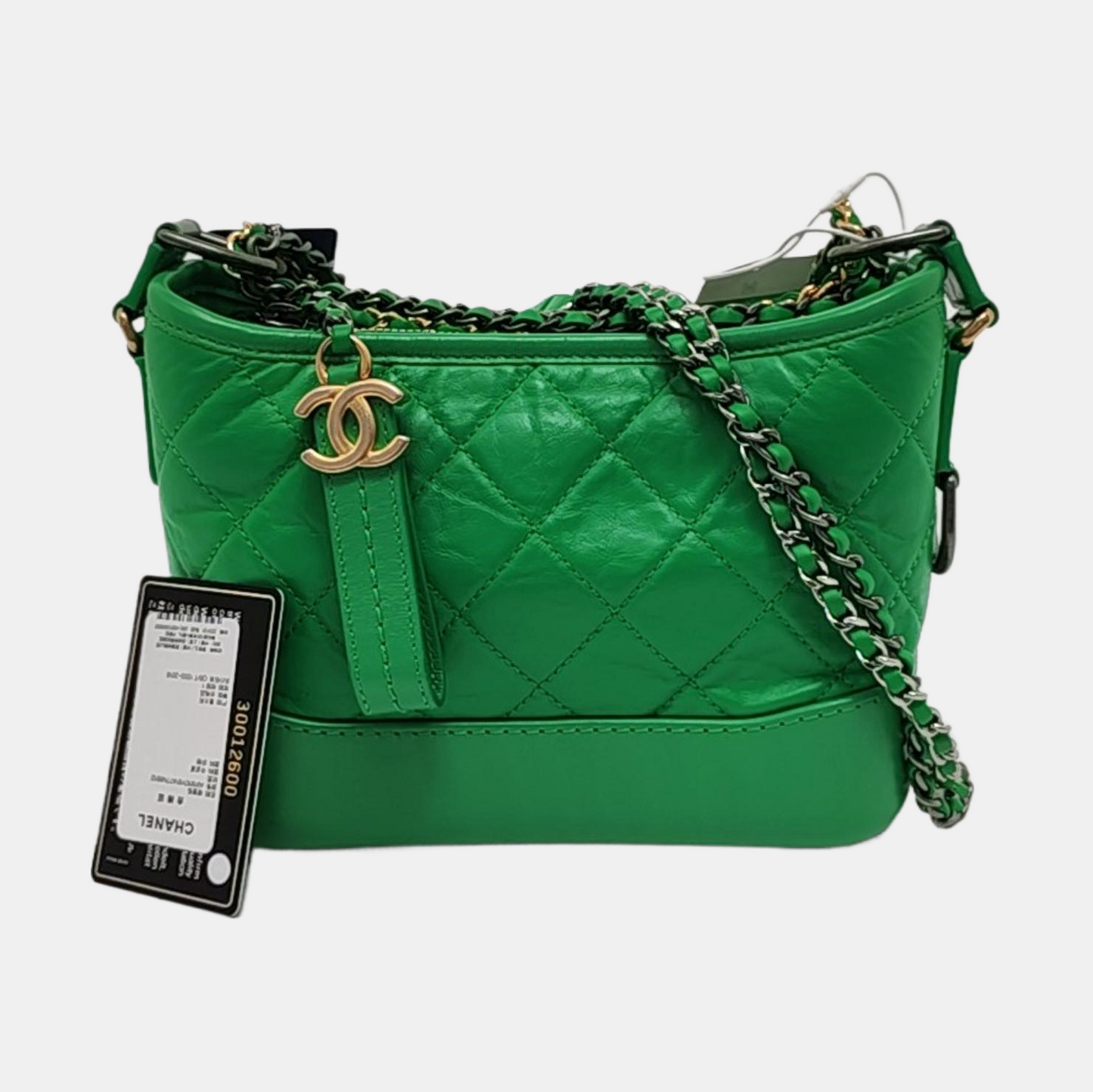 CHANEL GABRIELLE Small Green Calfskin Quilted Crossbody Shoulder Bag Detachable Strap-(SKU)-953383419