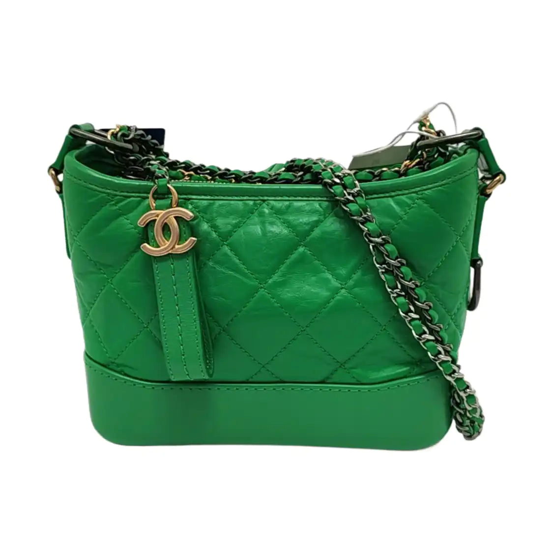 CHANEL GABRIELLE Small Green Calfskin Quilted Crossbody Shoulder Bag Detachable Strap-(SKU)-953383419