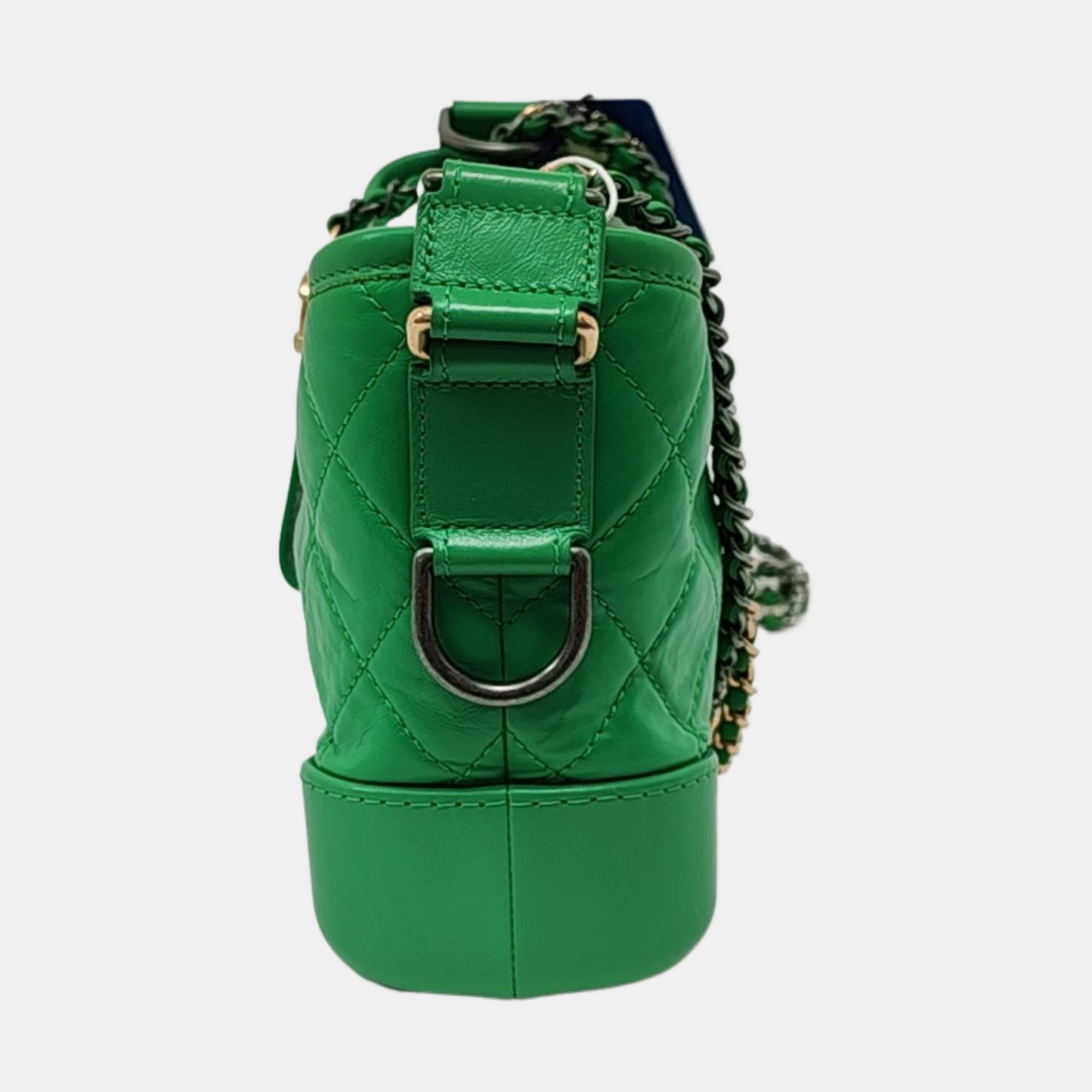 CHANEL GABRIELLE Small Green Calfskin Quilted Crossbody Shoulder Bag Detachable Strap-(SKU)-953383419