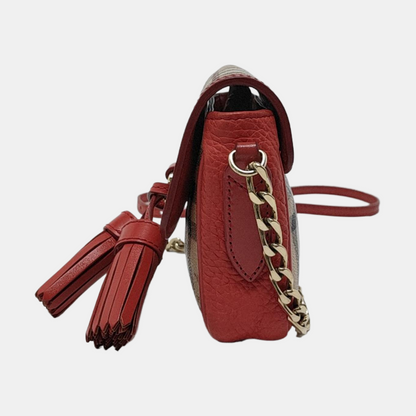 BURBERRY Maydown Khaki Coated Canvas Warhorse Plaid Crossbody Shoulder Bag Golden hardware-(SKU)-940909865