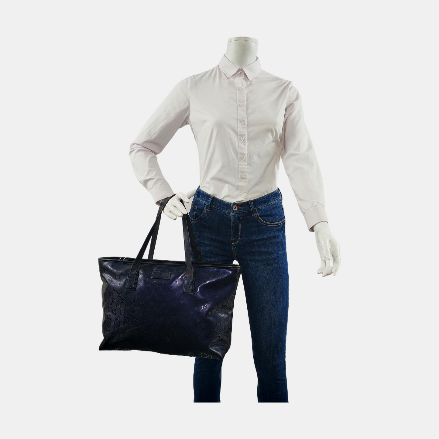 GUCCI GG Imprime Purple Coated Canvas Monogram Handbag Single Shoulder Bag-(SKU)-953141022