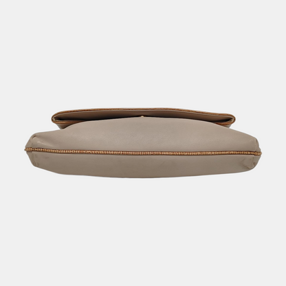 CELINE MACADAM CLUTCHES Khaki Cowhide Handbag Golden hardware-(SKU)-953216913