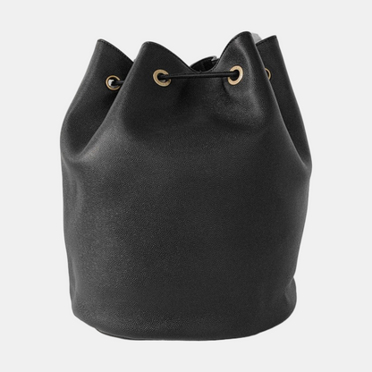 CHANEL DEAUVILLE Black Caviar Leather Studs Shoulder Bag Gold Hardware 28 Clasp-(SKU)-953026430
