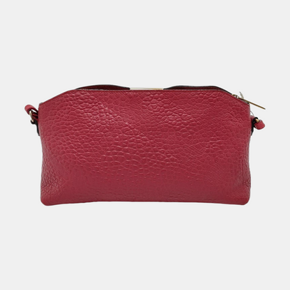 BURBERRY Mildenhall Fuchsia Pink Leather Crossbody Shoulder Bag Golden hardware Removable shoulder strap-(SKU)-953552292