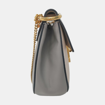 Chloé Drew Medium size Color block cowhide shoulder bag crossbody bag Golden hardware-(SKU)-953363295