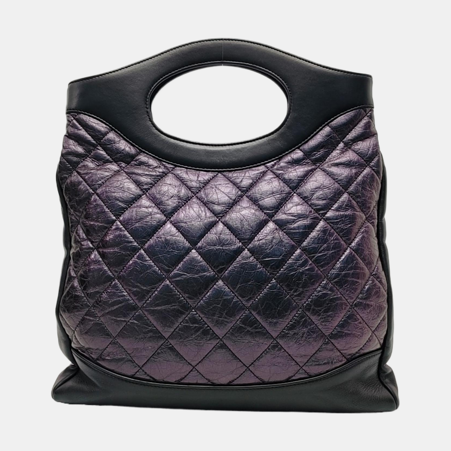 CHANEL CHANEL 31 Small Size Laser Cut Calfskin Quilted Crossbody Shoulder Bag with Silver and Palladium Hardware, 28 openings-(SKU)-953385653