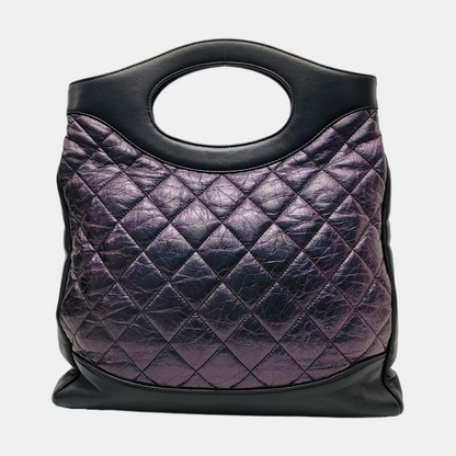 CHANEL CHANEL 31 Small Size Laser Cut Calfskin Quilted Crossbody Shoulder Bag with Silver and Palladium Hardware, 28 openings-(SKU)-953385653