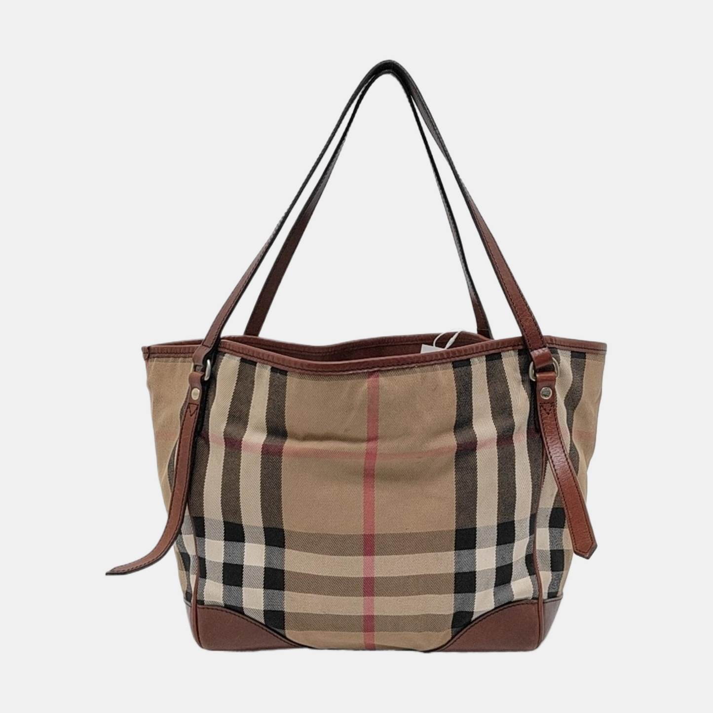 BURBERRY Tote bag Brown Canvas Single Shoulder Bag Handbag Golden hardware-(SKU)-953408955