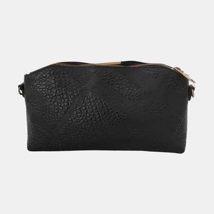 BURBERRY Black Leather Embossed Single Shoulder Bag Tote Golden hardware Removable shoulder strap-(SKU)-953334990