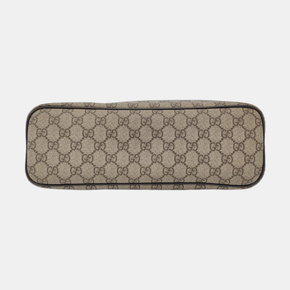 GUCCI Tote bag Ebony Coated Canvas Monogrammed Handbag Silver Hardware-(SKU)-953201451