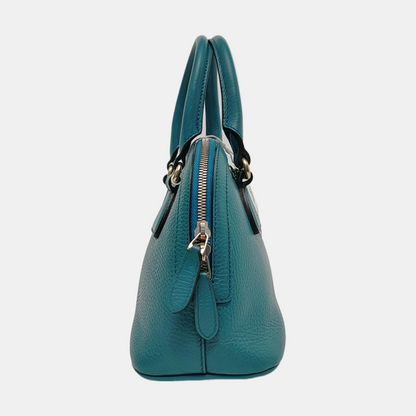 GUCCI DOME Blue Calf Leather Shoulder Bag Tote Golden hardware Removable shoulder strap-(SKU)-953375478