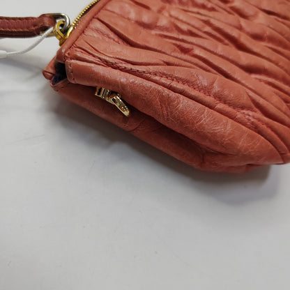 Miu Miu Tangerine Pink Calfskin Quilted Handbag Golden hardware-(SKU)-953693934