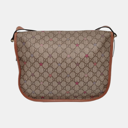 GUCCI Multicolor Coated Canvas Vintage Print Single Shoulder Bag Crossbody Bag Golden hardware-(SKU)-953527421