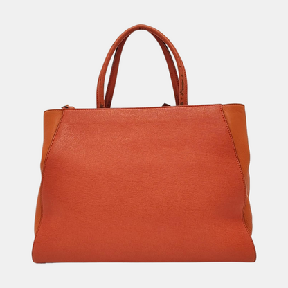 FENDI 2 Jours Medium size Orange Cowhide Single Shoulder Bag Tote Bag Golden hardware Removable shoulder strap-(SKU)-953654098