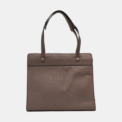 LOUIS VUITTON VINTAGE CROISETTE Large size 粉紫色EPI牛皮水波纹Shoulder Bag Handbag Silver Hardware-(SKU)-953507402