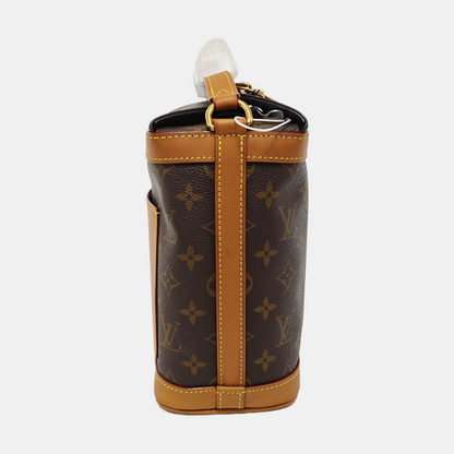 LOUIS VUITTON MILK BOX Brown Coated Canvas Monogram Crossbody Bag Shoulder Bag Handbag Golden Hardware-(SKU)-953568177