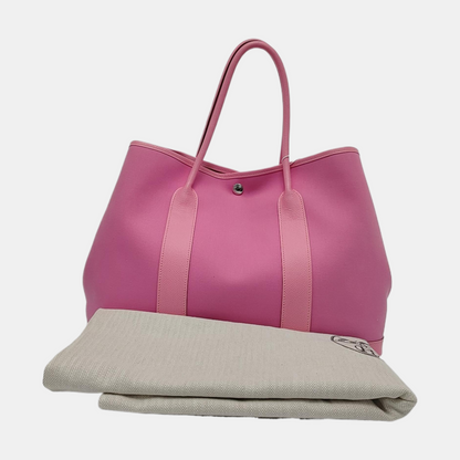 HERMÈS Garden Party 36 Mallow Purple Canvas Garden Bag with Silver Hardware-(SKU)-953624546
