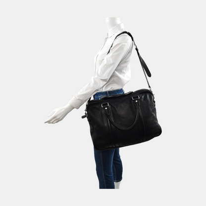 GUCCI Black Leather Single Shoulder Bag Handbag Crossbody Silver Hardware Removable shoulder strap-(SKU)-953641445