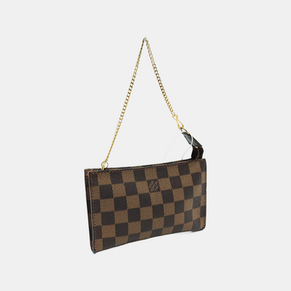 LOUIS VUITTON JOSÉPHINE 15 Brown Coated Canvas Checkered Handbag Golden hardware Vintage model-(SKU)-953734050