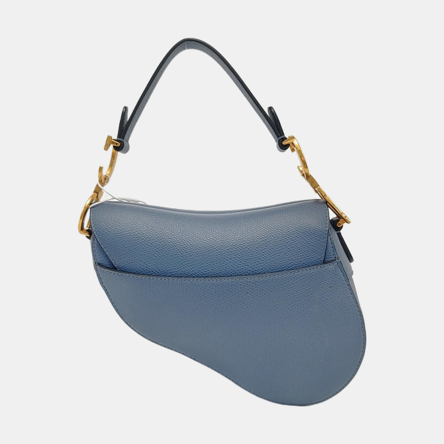 DIOR Saddle Mini Blue Calfskin Saddle Bag Tote and Shoulder Bag with Gold Hardware-(SKU)-953948330