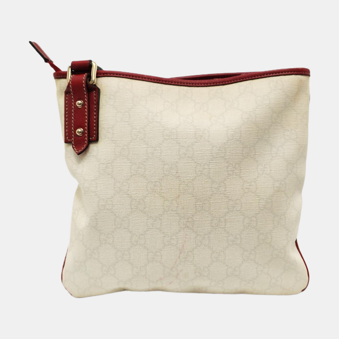 GUCCI Beige Canvas Crossbody Bag Shoulder Bag Tote Golden hardware-(SKU)-954279635