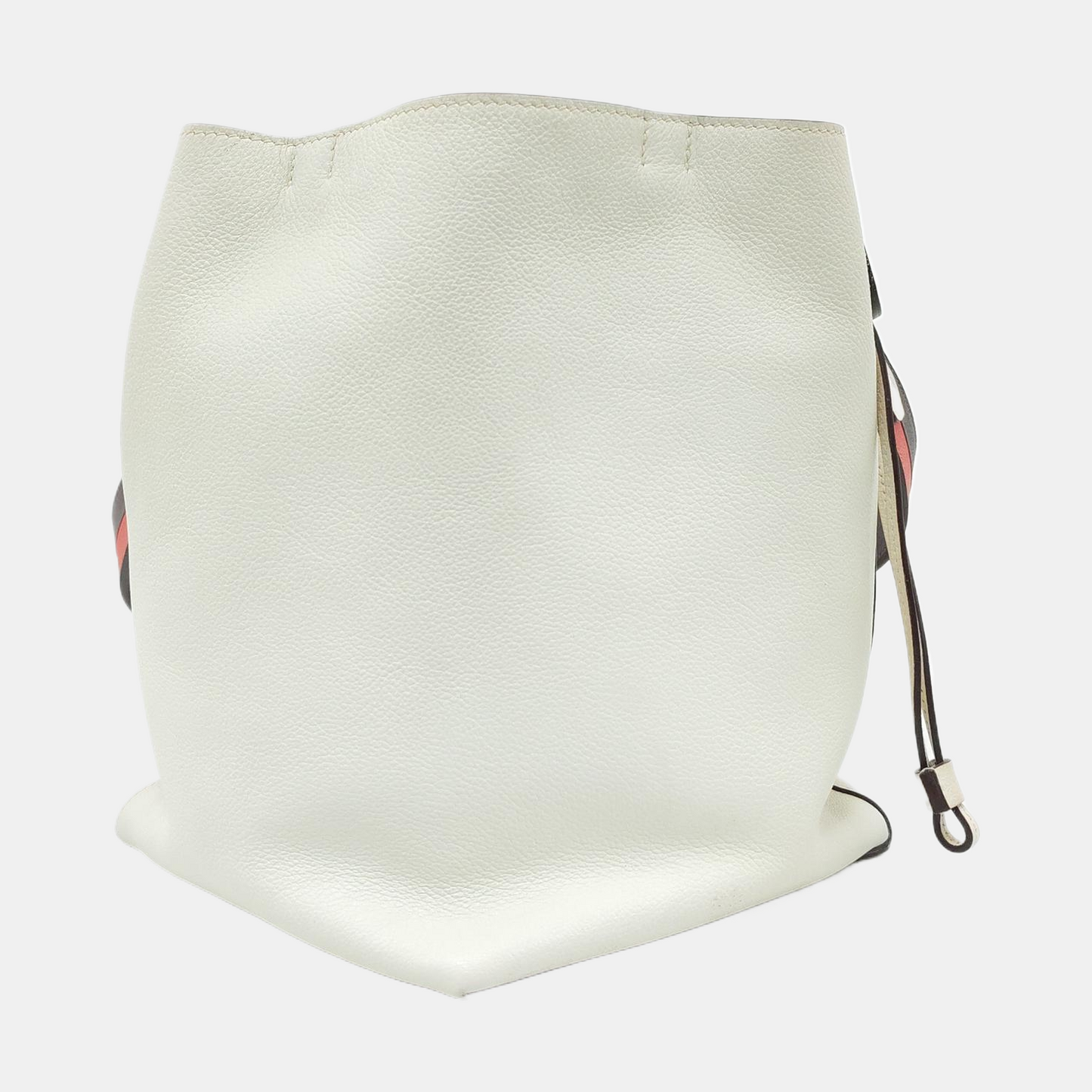 HERMÈS Licol 17 Glacier White Evercolor Leather Shoulder Bag with Silver Hardware, C-(SKU)-945823403