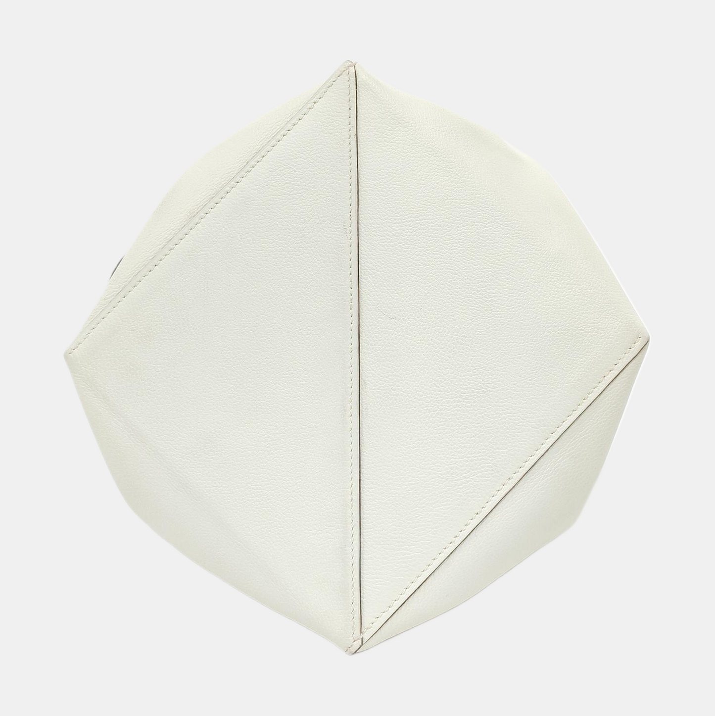 HERMÈS Licol 17 Glacier White Evercolor Leather Shoulder Bag with Silver Hardware, C-(SKU)-945823403