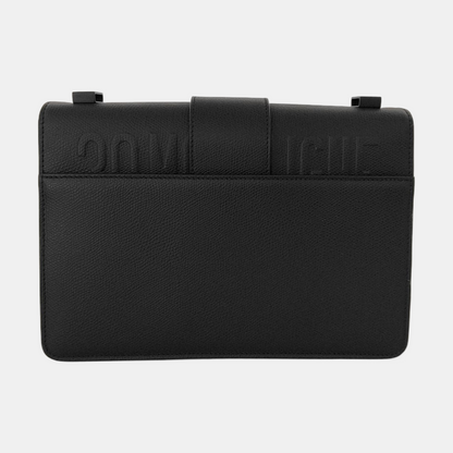 DIOR 30 Montaigne Black Leather Montaigne Bag Crossbody Shoulder Bag Black Hardware Removable Strap-(SKU)-953966390