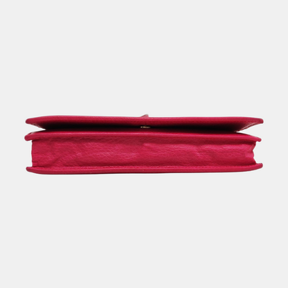 GUCCI Swing Fuchsia Pink Leather Crossbody Shoulder Bag Golden hardware Removable shoulder strap-(SKU)-954330467