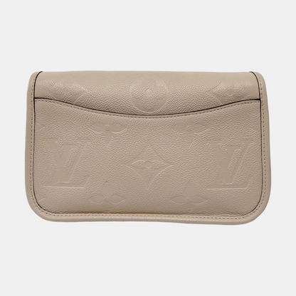 LOUIS VUITTON DIANE Beige Leather Monogram Shoulder Bag Tote with Detachable Strap-(SKU)-954097880