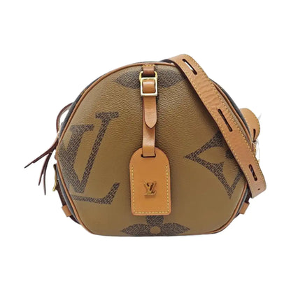 LOUIS VUITTON BOITE CHAPEAU Medium Brown Coated Canvas Monogram Vernis Pancake Bag Crossbody Bag Single Shoulder Bag Adjustable Strap-(SKU)-954449179