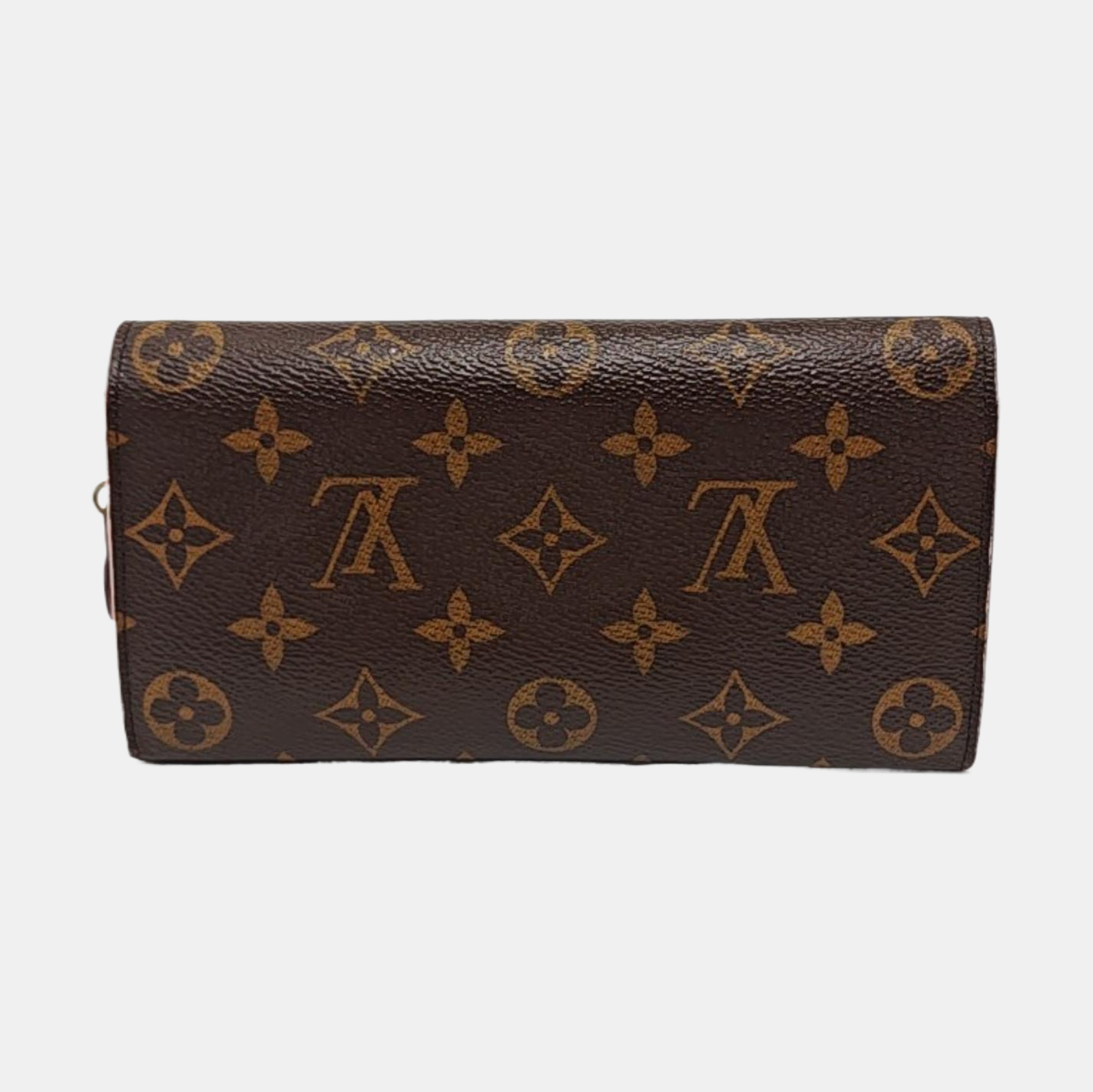 LOUIS VUITTON EMILIE Brown coated canvas vintage wallet Golden hardware-(SKU)-942991994