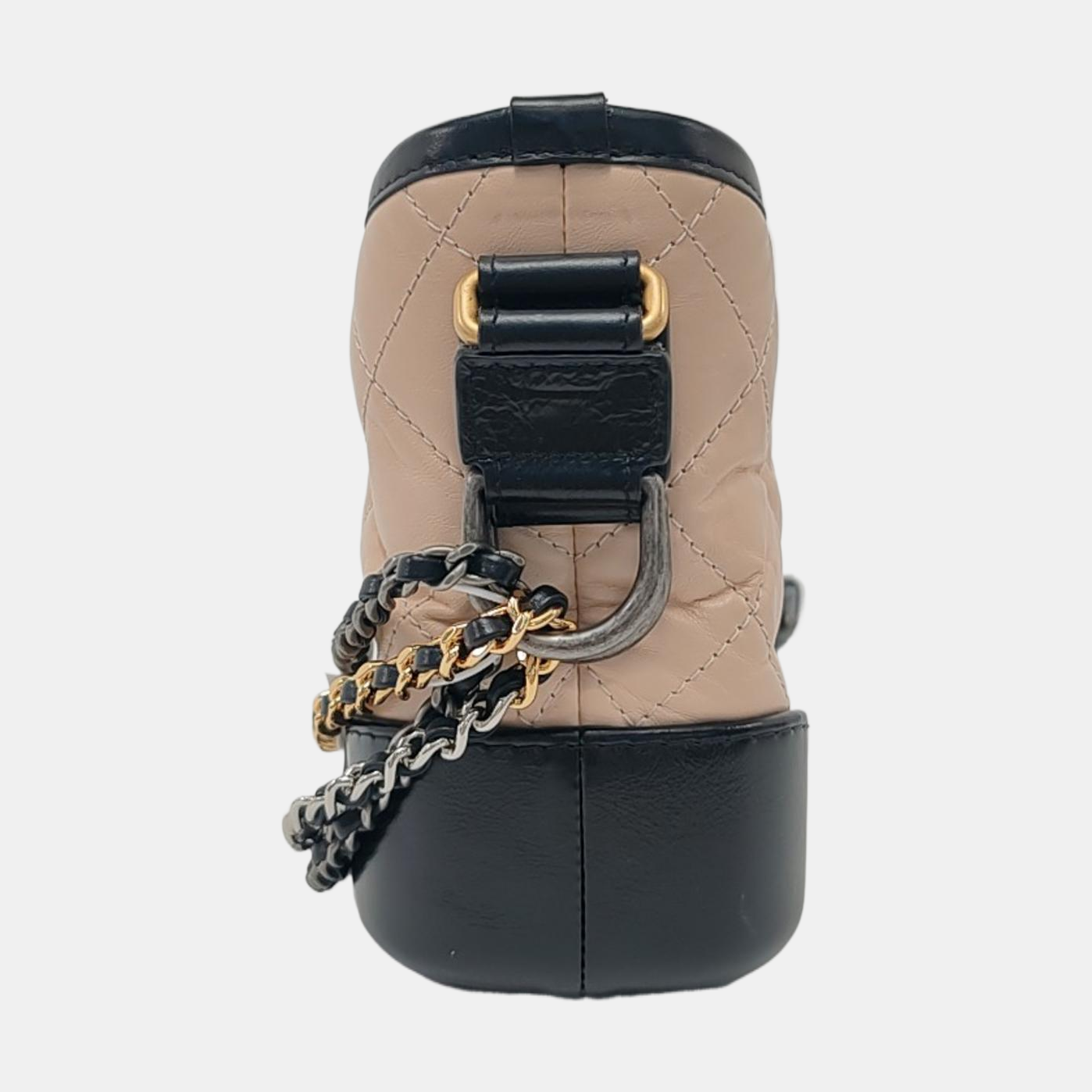 CHANEL GABRIELLE Small Beige Calfskin Quilted Crossbody Shoulder Bag Detachable Strap-(SKU)-954425673