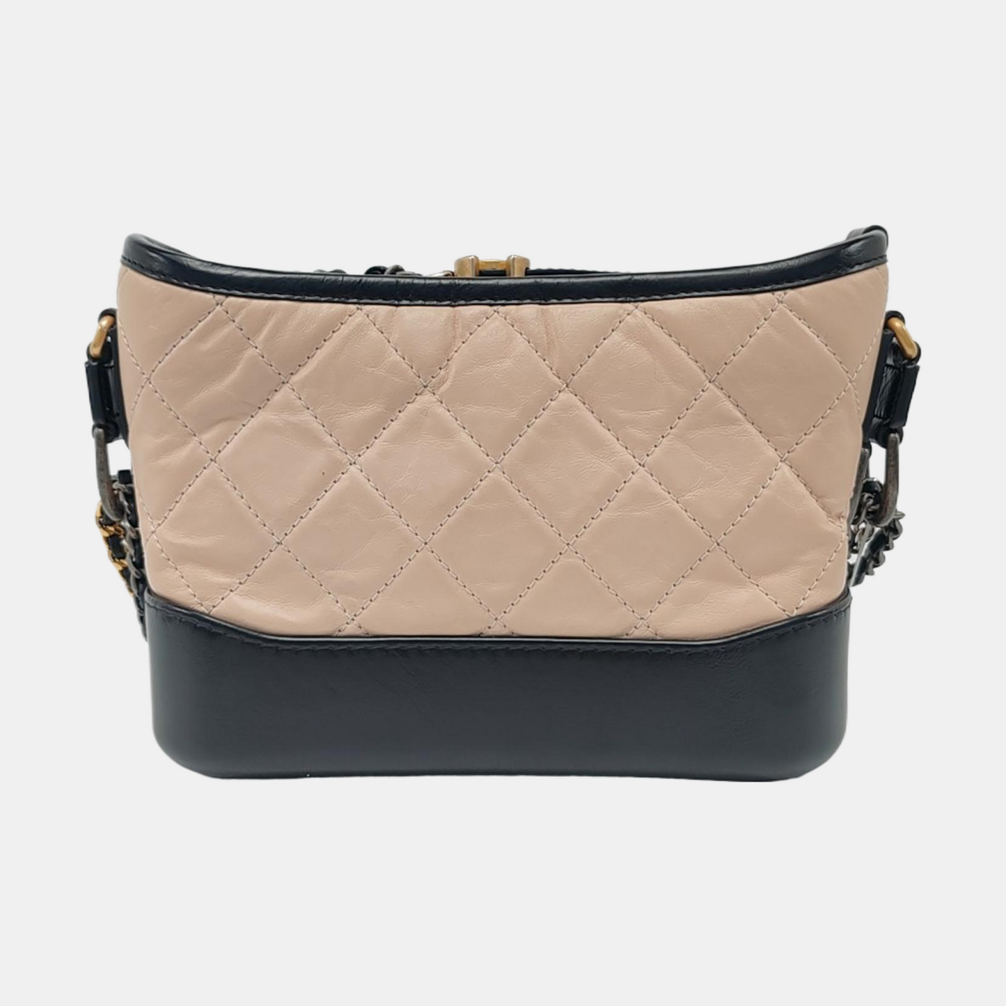 CHANEL GABRIELLE Small Beige Calfskin Quilted Crossbody Shoulder Bag Detachable Strap-(SKU)-954425673