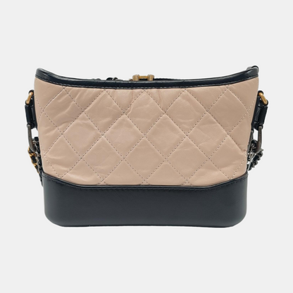 CHANEL GABRIELLE Small Beige Calfskin Quilted Crossbody Shoulder Bag Detachable Strap-(SKU)-954425673