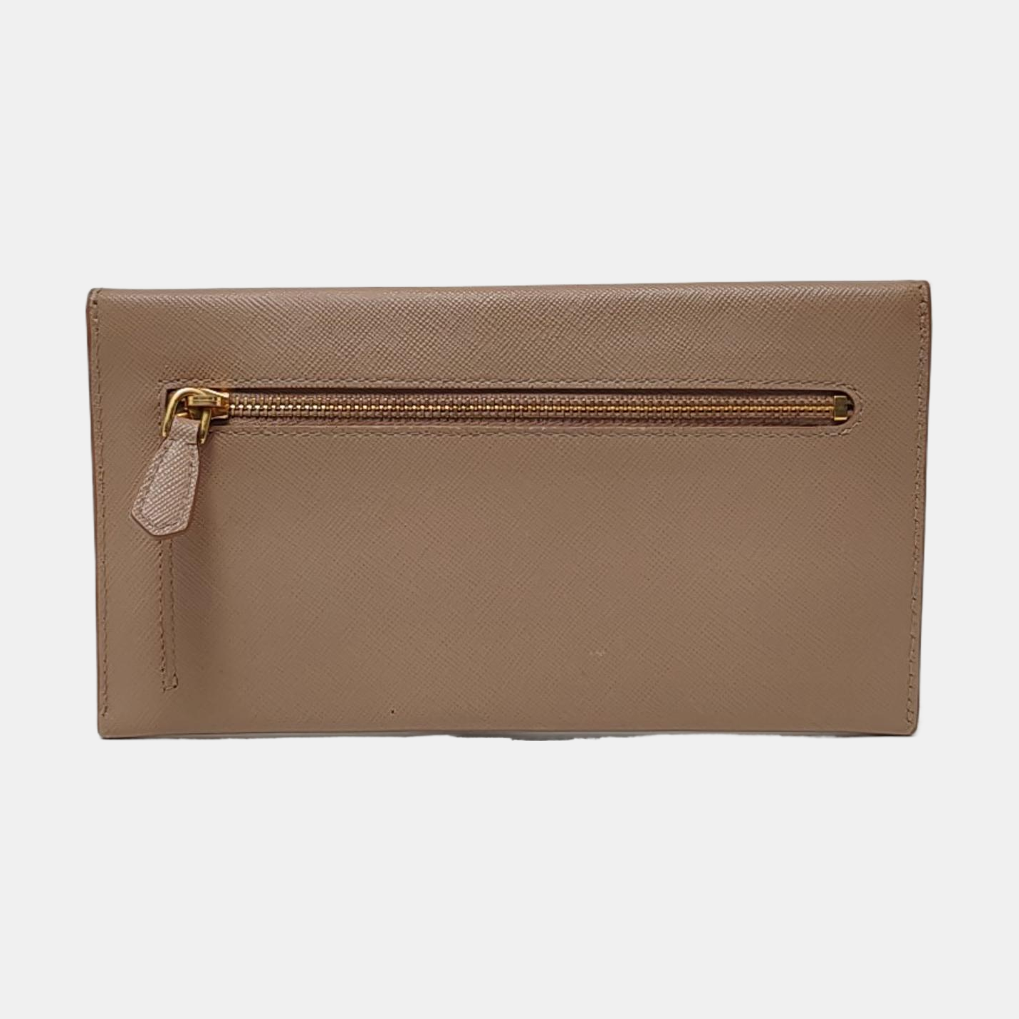 PRADA Khaki Cowhide Wallet Golden hardware-(SKU)-954136803