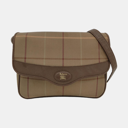 BURBERRY Khaki Canvas Single Shoulder Bag, Crossbody Bag Golden hardware-(SKU)-954359550