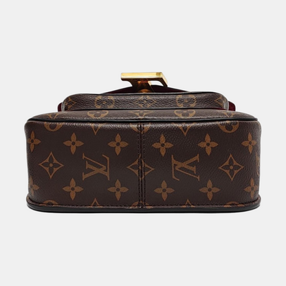 LOUIS VUITTON PASSY Brown Coated Canvas Monogram Shoulder Bag Crossbody with Gold Hardware-(SKU)-954357157