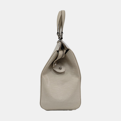 LOUIS VUITTON BREA Medium size 白色EPI牛皮水波纹医生包Shoulder Bag Handbag Silver Hardware Removable shoulder strap-(SKU)-954459175